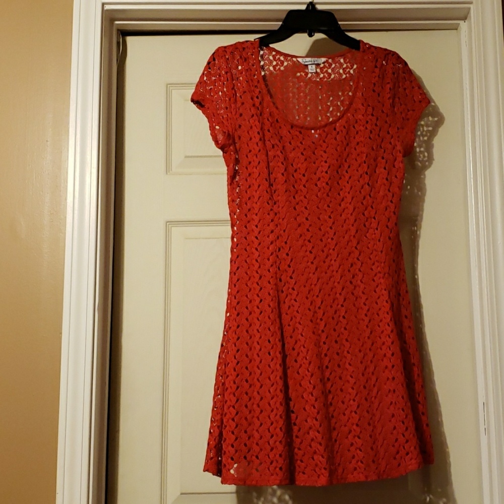 Speechless red lace dress large